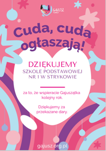 Podziękowanie od Fundacji Gajusz