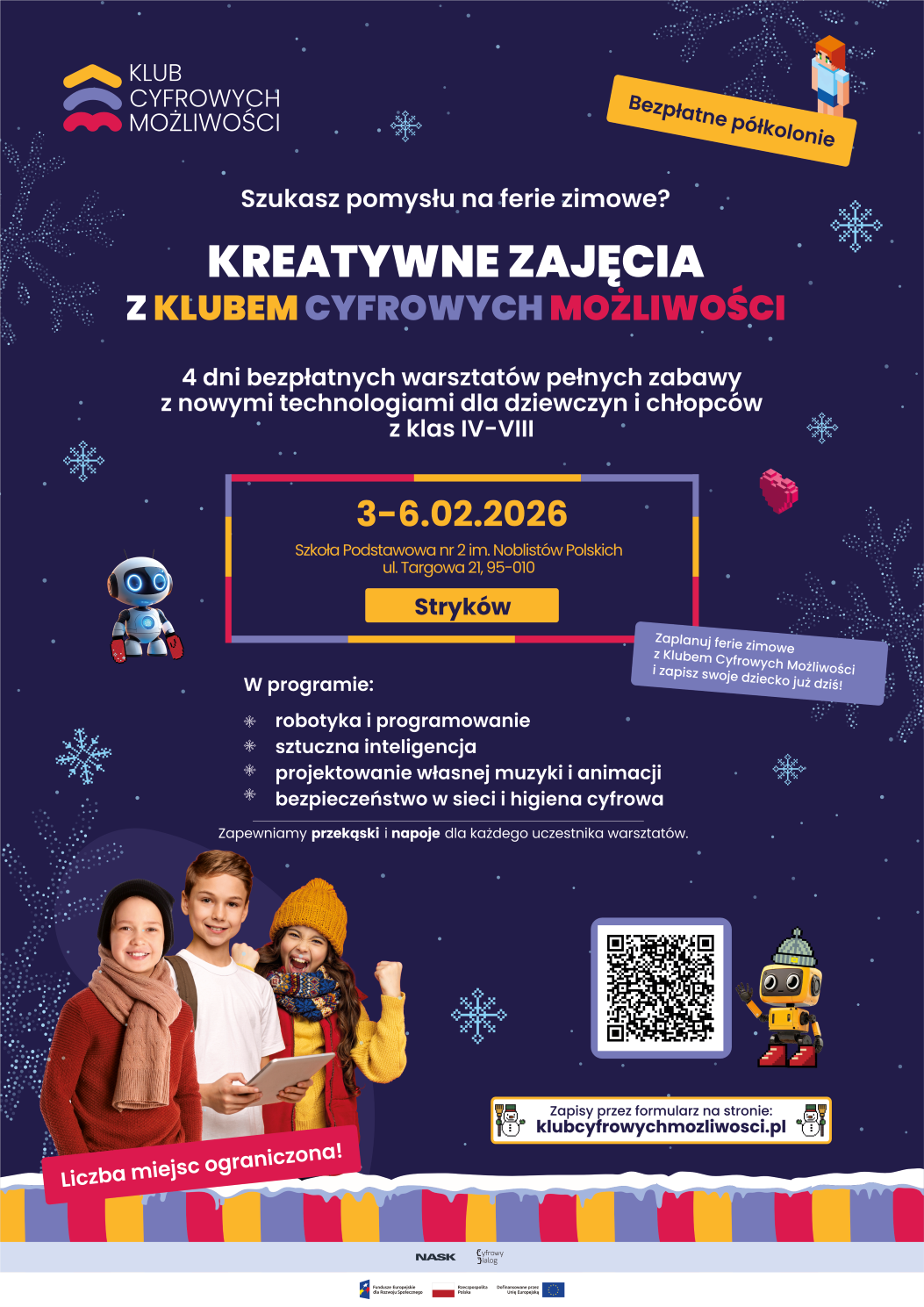 Bezpłatne 4-dniowe warsztaty z zakresu nowych technologii!