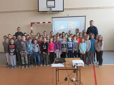 Spotkanie z policjantem- Bezpieczeństwo w ruchu drogowym. 28.02.2018r.