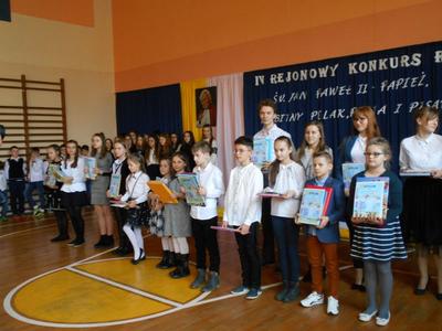 Laureat II miejsca Dominik Czajor z klasy VIII.