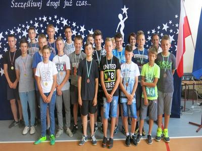 Nagrodzeni za sukcesy sportowe w roku szkolnym 2017-2018.