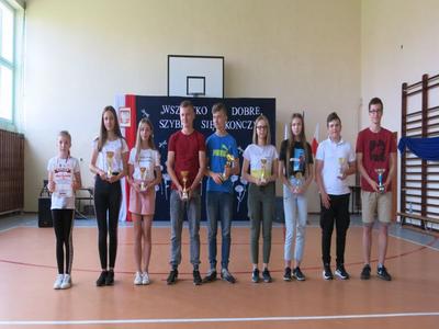 Podziękowanie za sukcesy w roku szkolnym 2018-2019