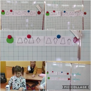 Dzień 2- tworzyliśmy zakodowany akompaniament do piosenki "Ogórek wąsaty", graliśmy na kubeczkach.