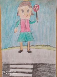 Agata Gmer klasa 3- wyróżnienie w konkursie plastycznym.