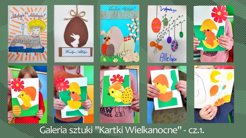 Kolaż zdjęć  (cz.1) prac uczniów pod hasłem 