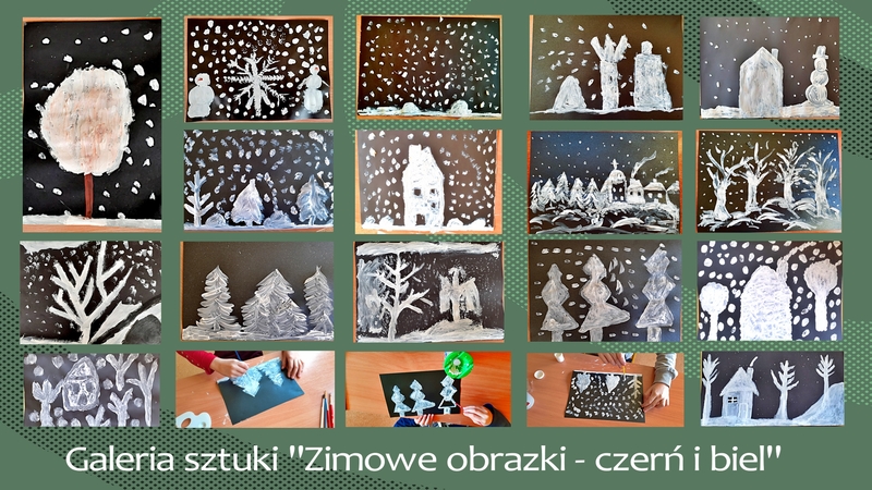 Kolaż zdjęć prac uczniów pod hasłem