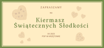 Zaproszenie na Kiermasz Świątecznych Słodkości