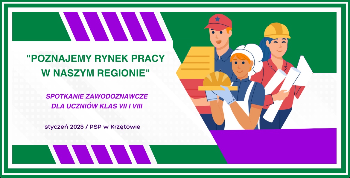 Poznajemy rynek pracy w naszym regionie - spotkanie zawodoznawcze dla uczniów kl. VII - VIII - sty 2025 - PSP w Krzętowie