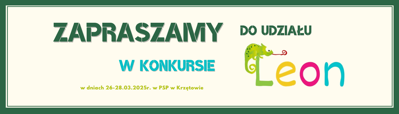 Zapraszamy do udziału w konkursie języka angielskiego LEON 2025 - III 2025 - PSP w Krzętowie