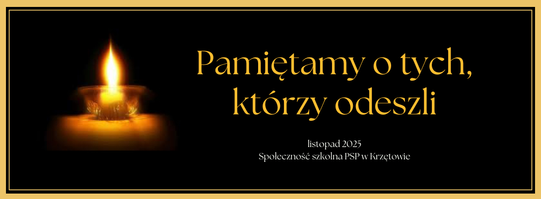 Baner – zapalenie zniczy pod pomnikami poległych żołnierzy przez uczniów PSP w Krzętowie – listopad 2025