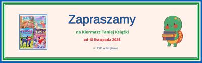 Baner – Zaproszenie na Kiermasz Taniej Książki – od 18 listopada 2025 w PSP w Krzętowie