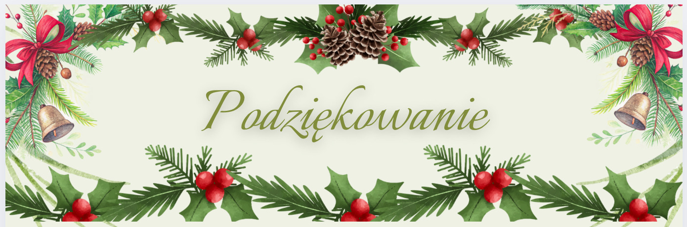 Baner - Jarmark Bożonarodzeniowy 2025 - PODZIĘKOWANIE - 14 grudnia 2025 - PSP w Krzętowie
