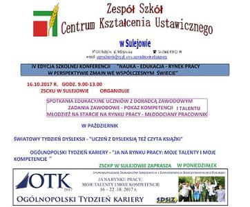 IV edycja szkolnej konferencji 16.10.2017r.