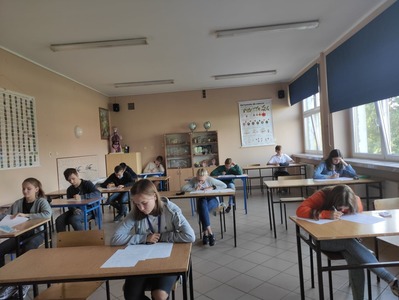 Uczniowie podczas konkursu 