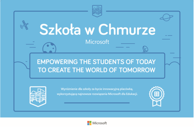 Certyfikat Szkoła w Chmurze