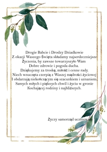 Życzenia z okazji Dnia Babci i Dziadka.