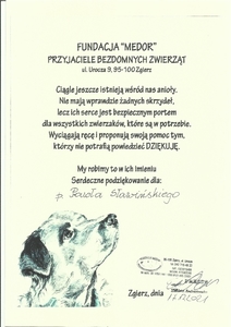 Tekst podziękowania