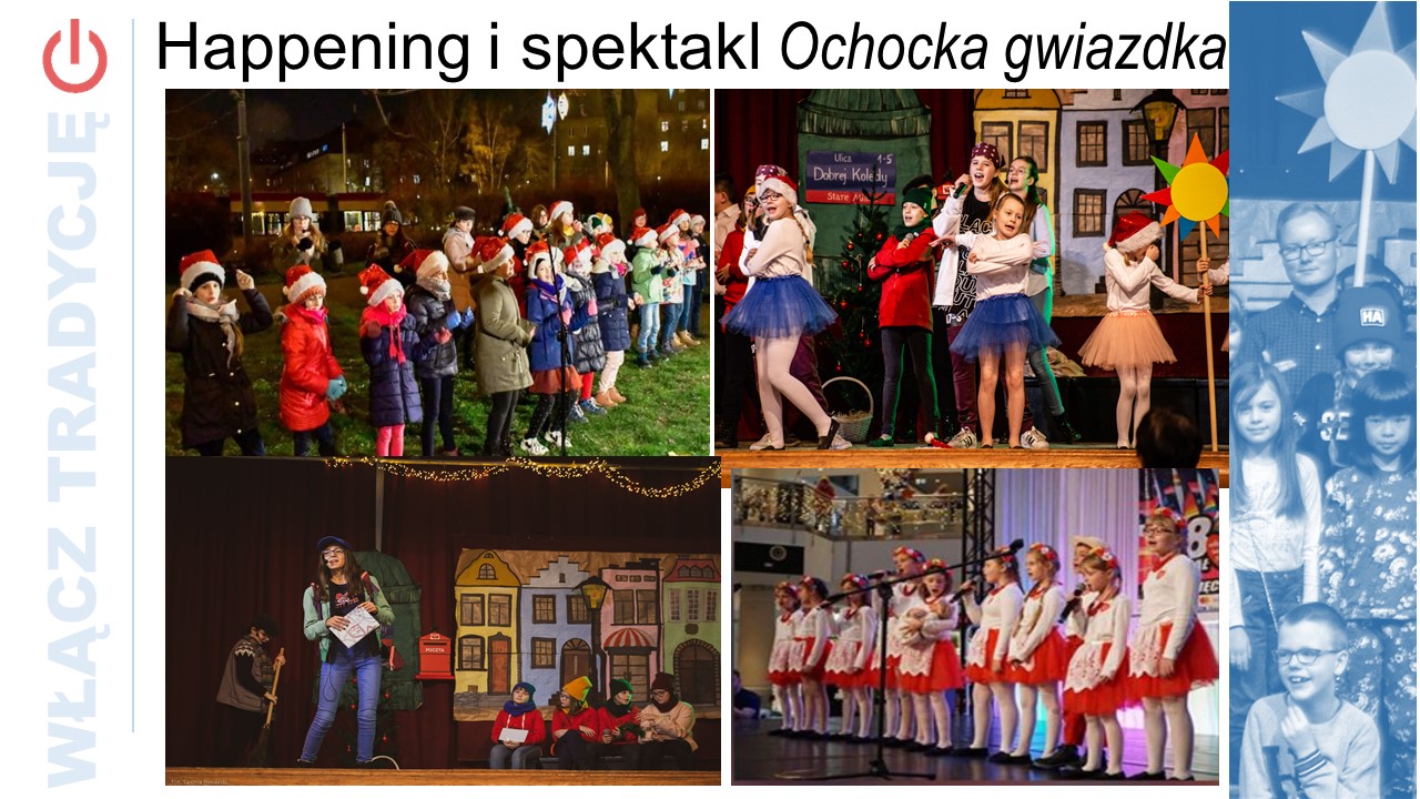 Wychowankowie na zdjęciach z happeningu Ochocka Gwiazdka