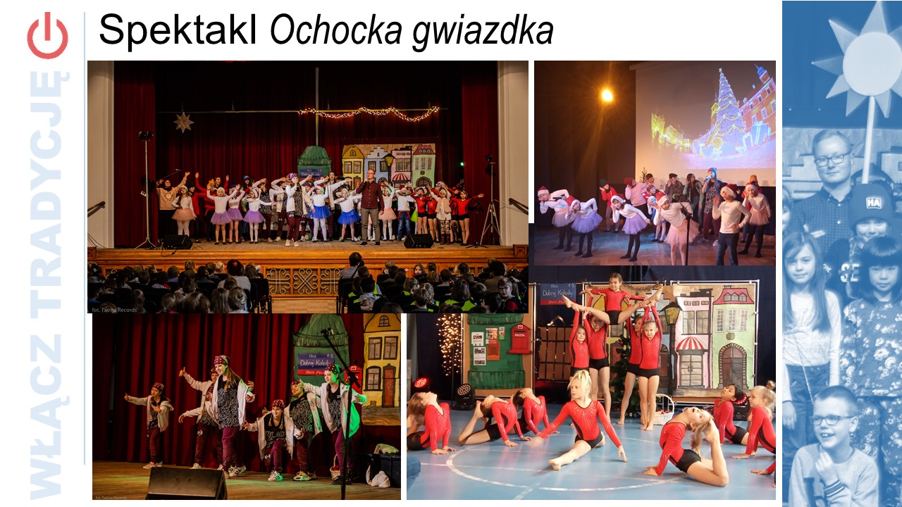 Wychowankowie na zdjęciach ze spektaklu Ochocka Gwiazdka