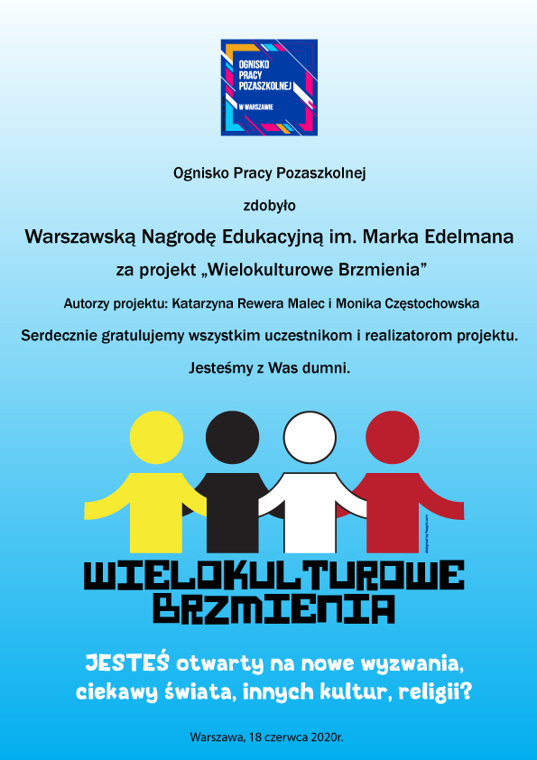 Plakat do projektu Wielokulturowe brzmienia.