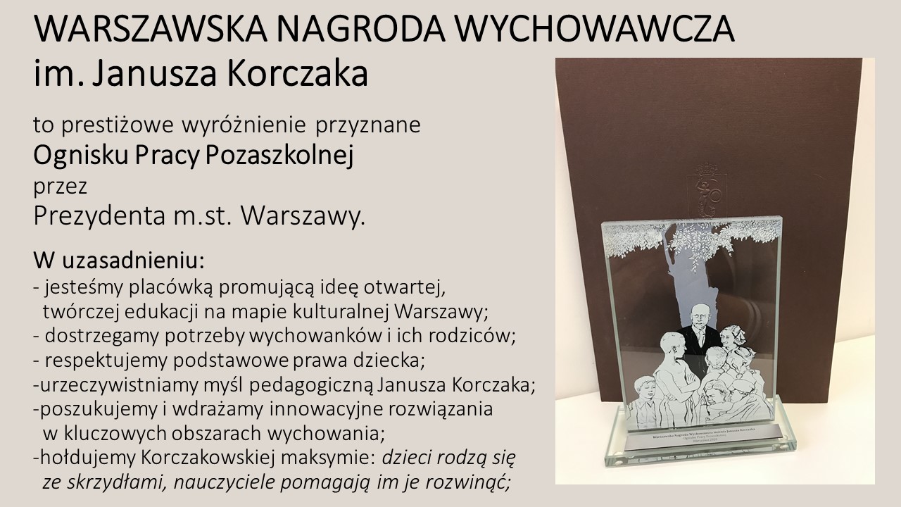 Uzasadnienie przyznania OPP Warszawskiej Nagrody Wychowawczej im J Korczaka [1280x720]