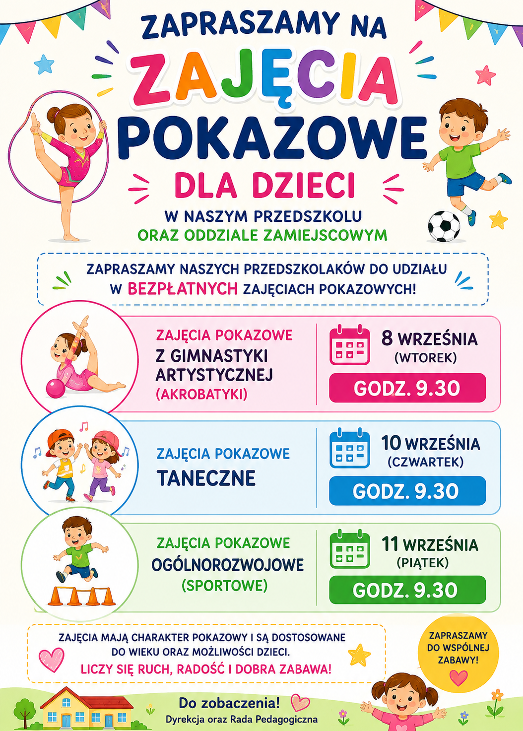 Zajęcia pokazowe dla dzieci w Gminnym Przedszkolu Publicznym Radosne wzgórze w Zakroczymiu