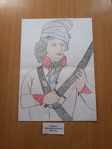 Portret - I miejsce- Maksymilian Wydra z klasy IIb