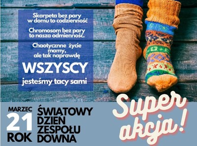Plakat promujący akcję "Skarpetki NieDoPary"