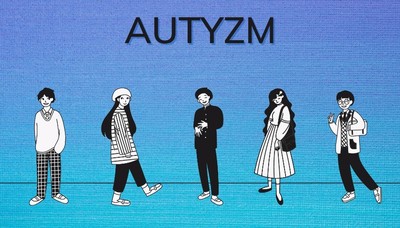 Plansza z napisem autyzm