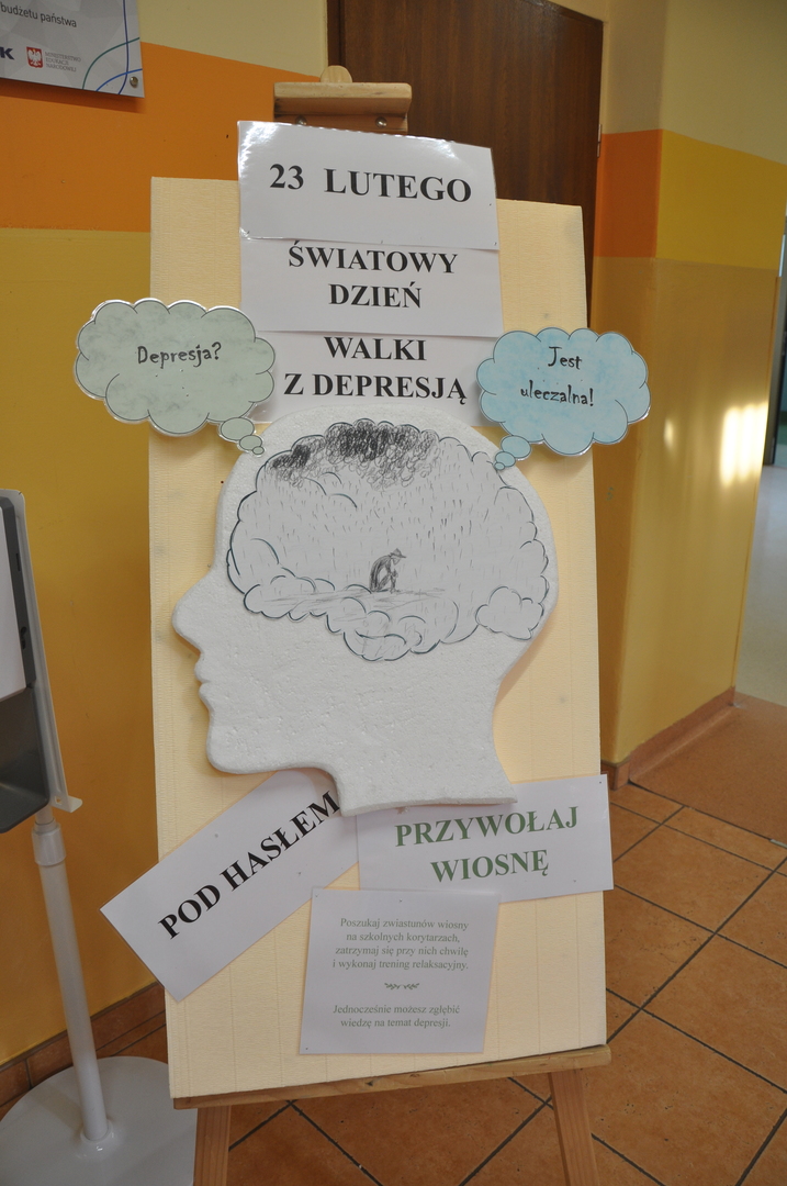 Plansza obchodów Światowego Dnia Walki z Depresja