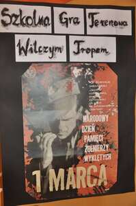 Plakat gry terenowej "Wilczym tropem"