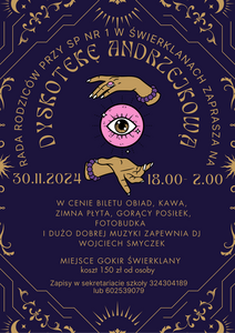 Plakat zabawa andrzejkowa