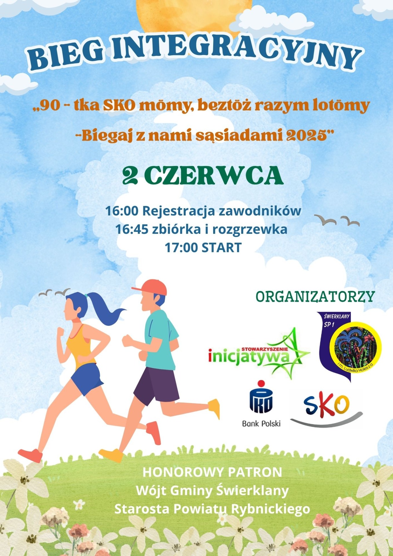 Zaproszenie na bieg 2 czerwca godz. 17.00