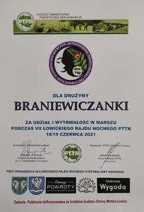 Dyplom uznania.