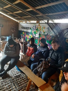 Uczniowie podczas wycieczki
