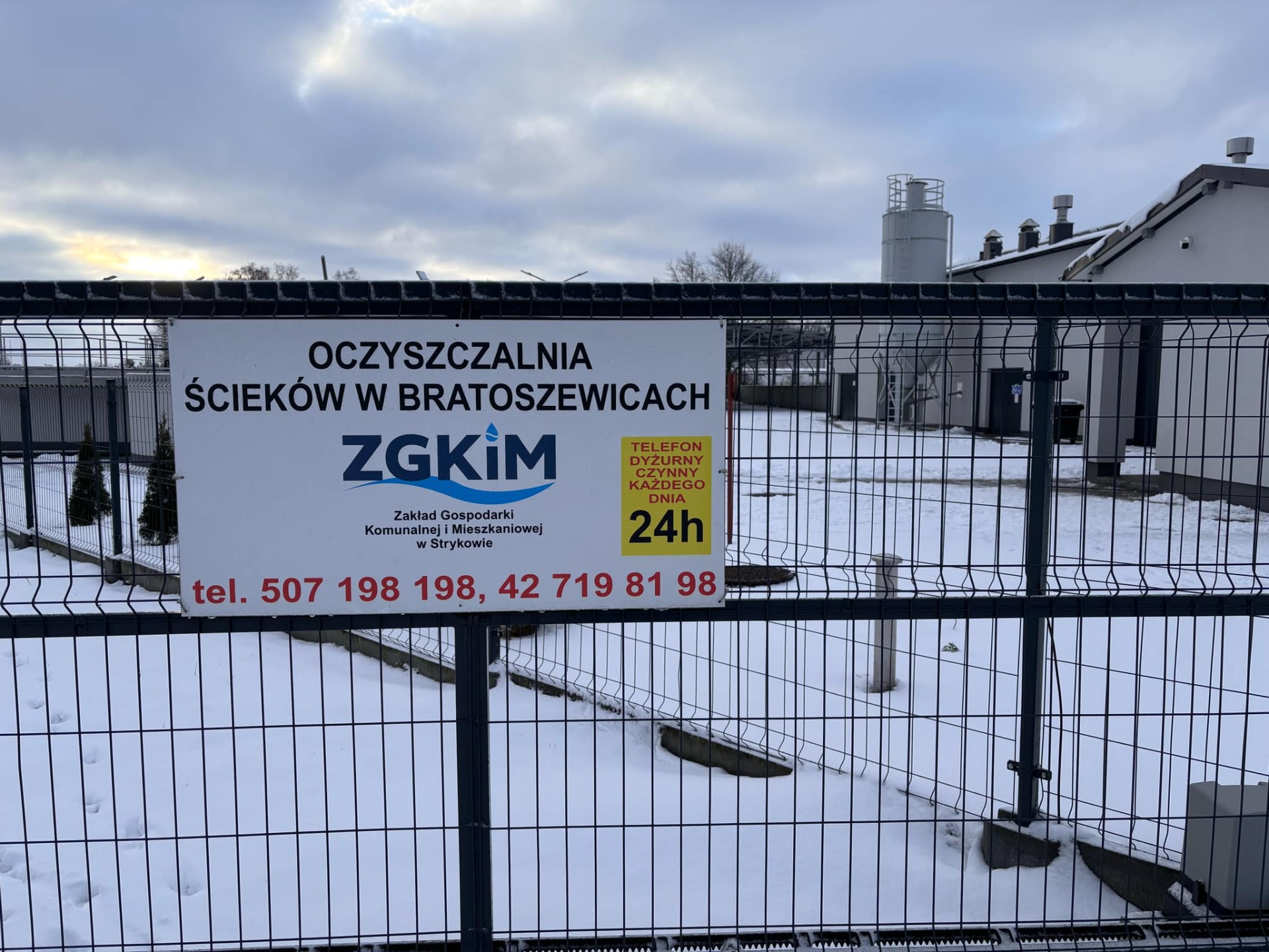 Wyjście do oczyszczalni ścieków w Bratoszewicach