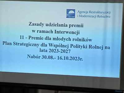Spotkanie szkoleniowe z przedstawicielami ARiMR w Hrubieszowie.