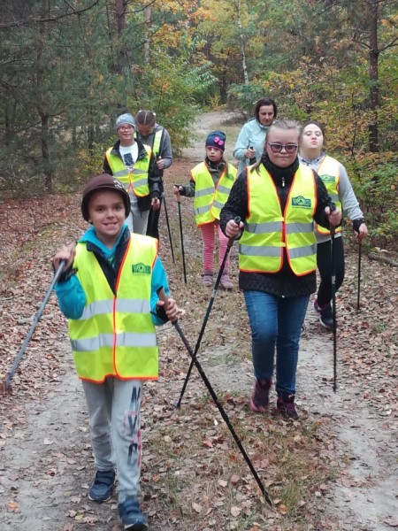 Nordic walking - uczniowie SOSW