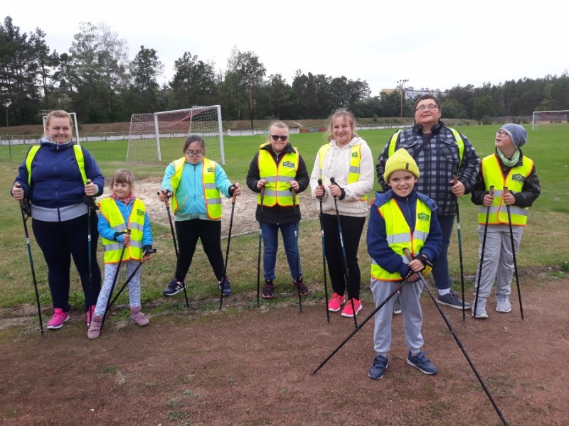 Nordic walking - uczniowie SOSW