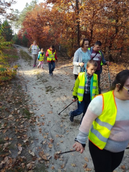 Nordic walking - uczniowie SOSW