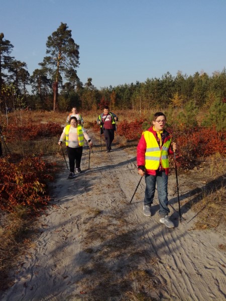 Nordic walking - uczniowie SOSW