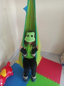  Na zdjęciu Gabrysia w roli żabki Moniki