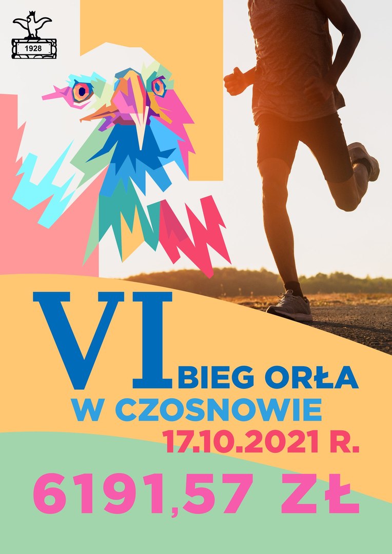Plakat na którym umieszczona jest zebrana kwota.