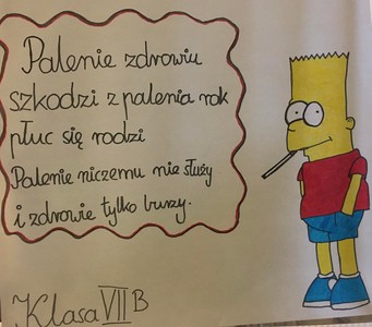 Plakat z hasłem zachęcającym rzucanie palenia