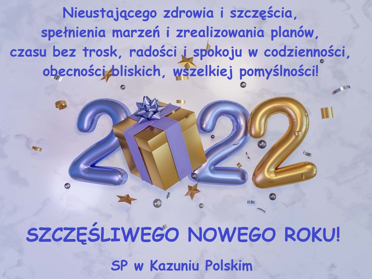 Tekst życzeń na kolorowym tle