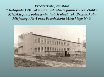 Powstanie przedszkola 1.11.1991r