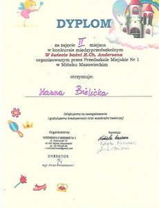 II miejsce w konkursie międzyprzedszkolnym