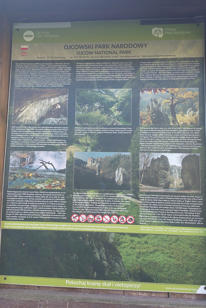 Ojcowski Park Narodowy - tablica informacyjna