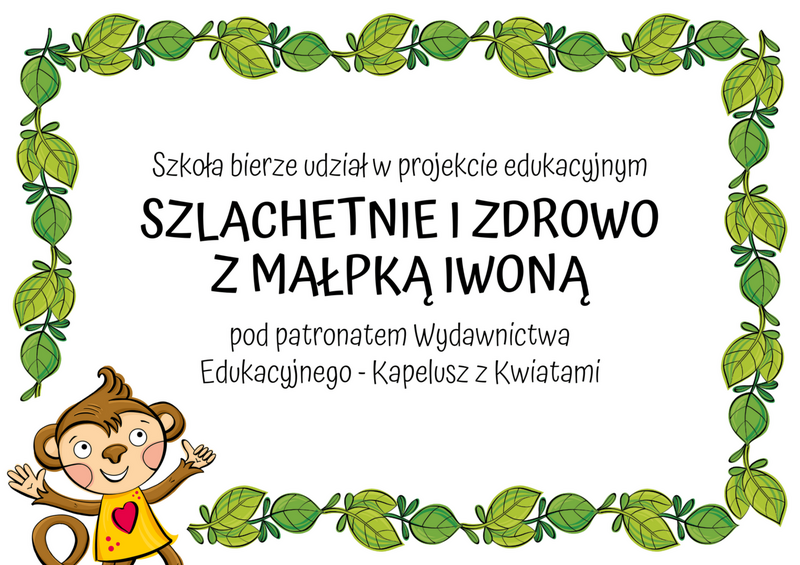 Grafika informująca o udziale w projekcie edukacyjnym 