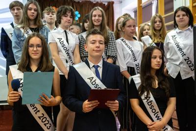 Uczniowie klas VIII